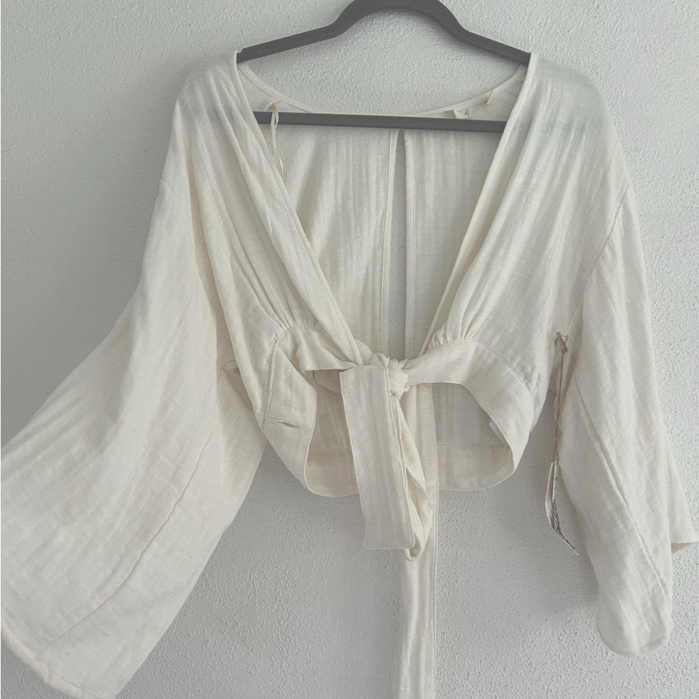 Billabong x Sincerely Jules cropped wrap shirt